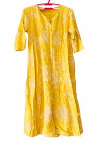 Vibrant Yellow Printed Kurta