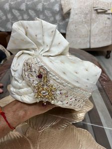 Manyavar Sherwani Set with Mala Safa (Pagdi) and D