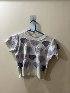 Cute Heart Pattern Cropped top