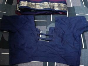 Elegant Burgundy Saree with Golden Motifs