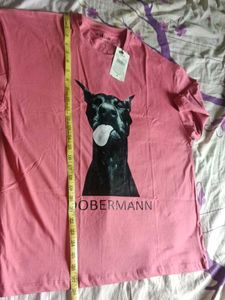 Pink Doberman Graphic Tee