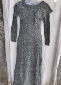 172510. Grey Knit Maxi Dress