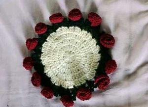 Crochet Rose Coaster