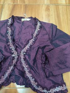 Whimsical whimsigoth Embroidered shrug