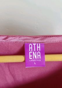 Onion Mauve Color Satin Short Dress