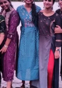 Elegant Blue Embroidered Kurta