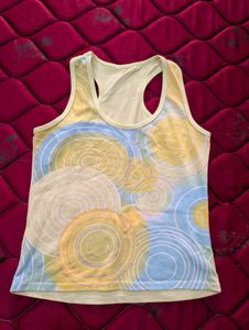 Abstract Print Racerback Tank Top