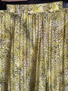 Yellow Mix Accordian Pleated Midi Skirt
