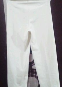 Stylish Cream Wide-Leg formal non pocket swhite Wo