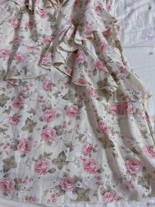 Floral Ruffle Skirt