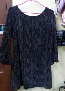 Sparkly Flared Sleeve Party Dress
