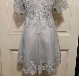 Chic Lace Overlay Mini Dress