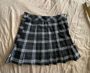 Plaid Pleated Mini Skirt