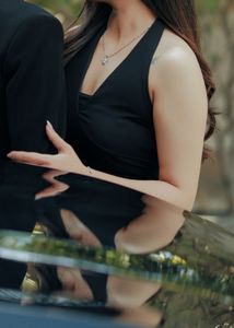 Elegant Black Halter Neck Dress
