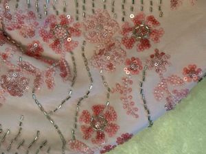 Sparkling Pink Embroidered tube top