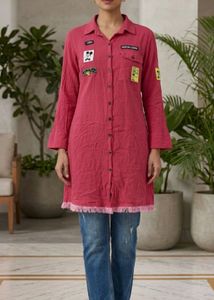 Pink Mickey Mouse Patch Dress