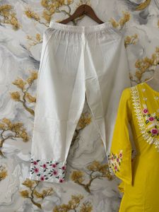 Vibrant Yellow Embroidered Co-Ord Set