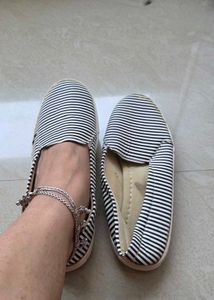 Chic Striped Loafers
