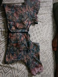 Bohemian Print Saree with Tassels