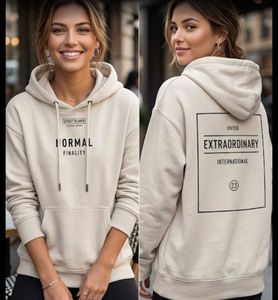 Cream Graphic Hoodie