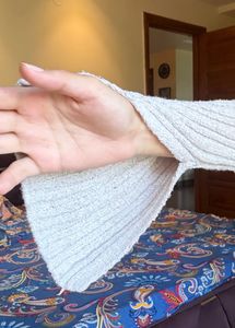 Light Grey Ribbed Cropped Sweater