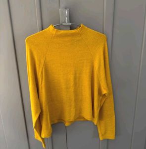 Mustard Yellow Mock Neck Top