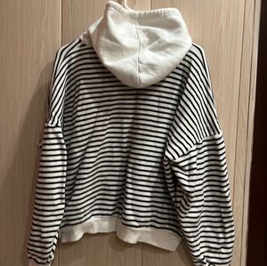 Korean Striped Hoodie Sweatshirt