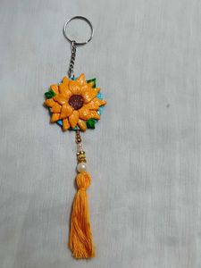 Cute Handmade Flower Keychains set