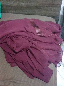 Elegant Maroon Saree