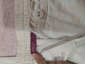 Elegant Beige Lace Detailed Palazzos