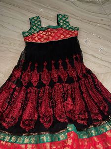 Designer Black & Red Lehenga Choli