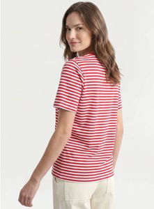 Red &amp; White Striped Venice T-Shirt