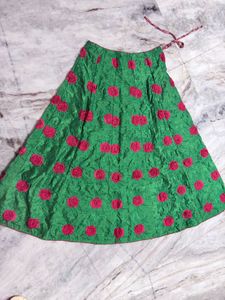 Green Floral Lehenga Choli Set