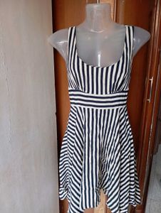 Chic Striped Sleeveless Summer Dress