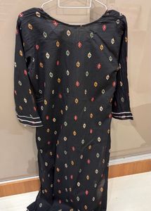 Stylish Black Printed Kurta