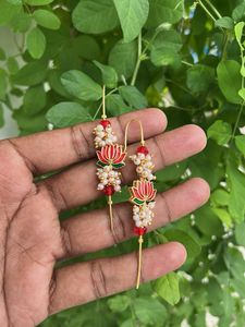 Lotus Design Dangler Earrings