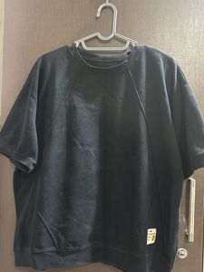 Distressed Black Short Sleeve oversized Tee