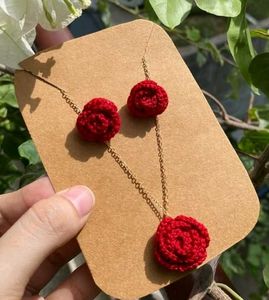 Handmade Crochet Flower Jewelry Sets