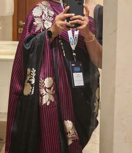 Elegant Black &amp; Maroon Silk Saree