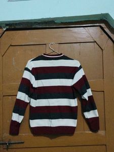 Striped V-Neck Sweater