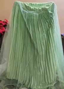 green lehenga with embellishments