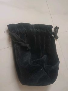 Black Drawstring Pouch Bag