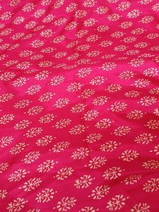 Vibrant Pink Floral Print saree