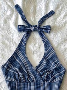 Chic Striped Halter Neck Top