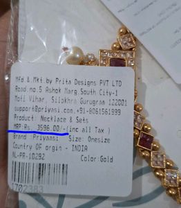Priyaasi Original Sparkling Necklace set
