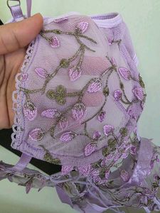 Sheer embroidery Bodysuit night wear