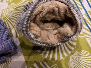 Knitted Beanie Hat Set