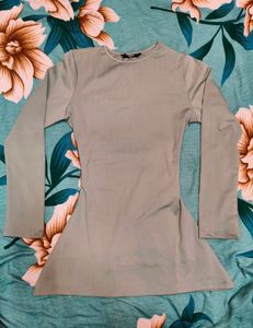Shein Full Sleeve Back Criss Cross Tie-Up Bodycon