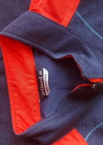 Men's Blue &amp; Orange Zip-Up Sweater