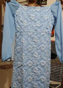 New package Elegant Blue Floral Dress